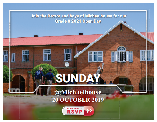 Grade 8 Open Day invitation for Michaelhouse